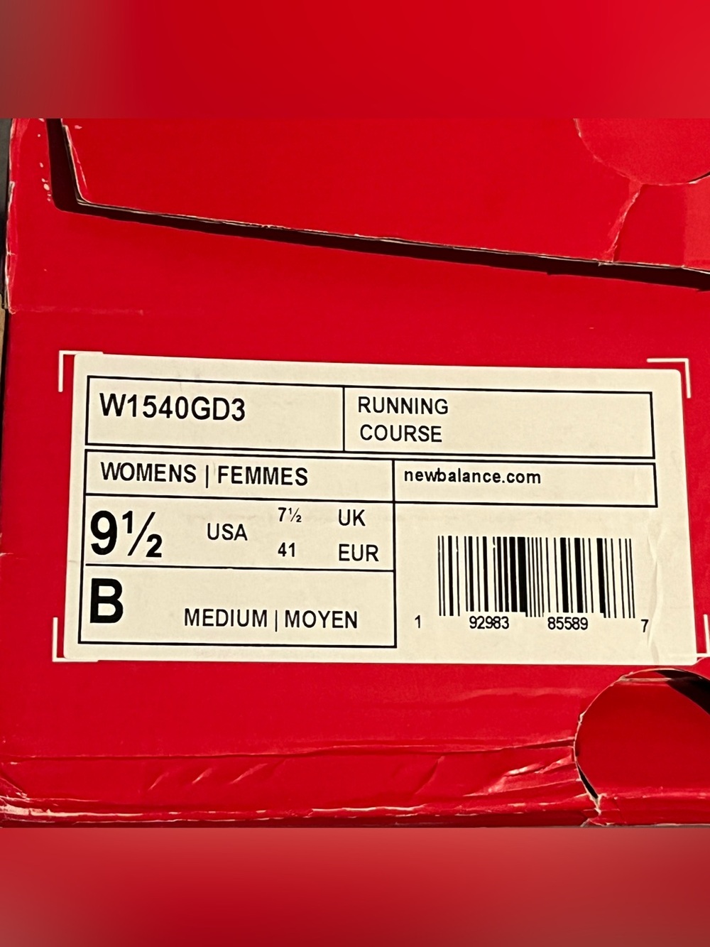 New Balance Women’s Sneakers W1540 Marblehead Black Size 9.5 US - Picture 10 of 10